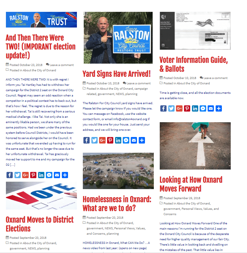 Blog section