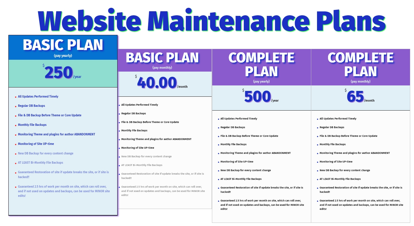 maintenance plans